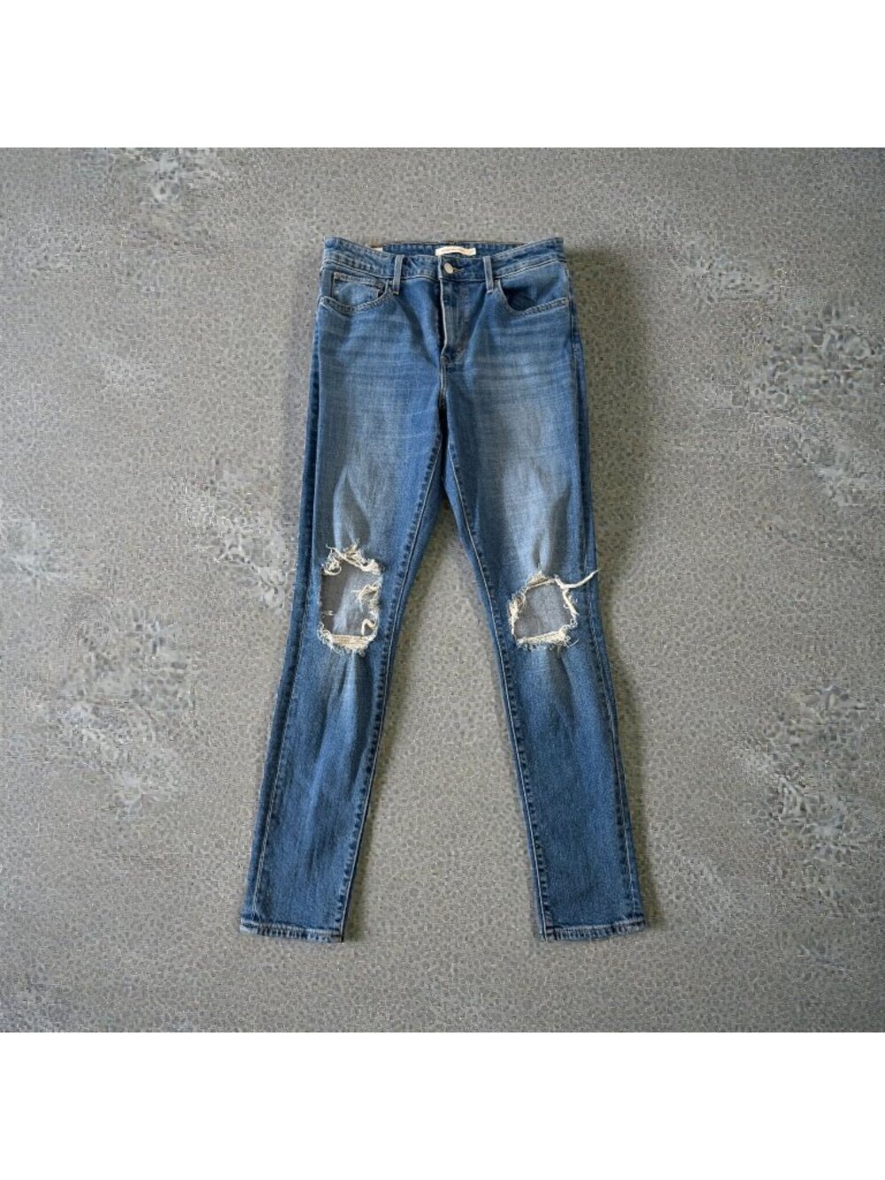 LEVIS 721 High Rise Distressed Skinny Jeans Size 29